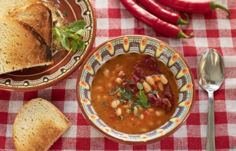 Hearty Bulgarian Bean Soup Recipe (Bob Chorba Recept) | Chasing the Donkey