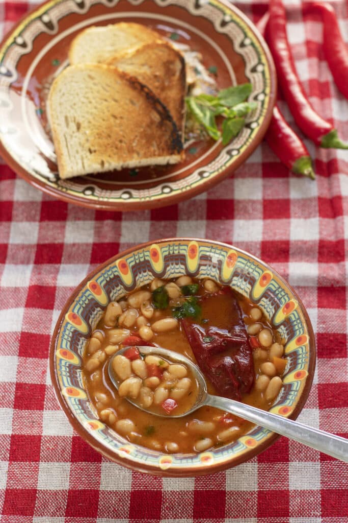 Hearty Bulgarian Bean Soup Recipe (Bob Chorba Recept) | Chasing the Donkey